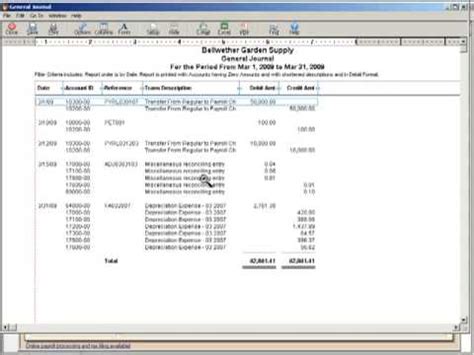 General Ledger Reports Tutorial Sage Peachtree Basics For New Users