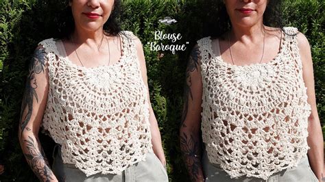 Crochet Blouse Baroque Tuto Crop Top Crochet Dentelle Youtube