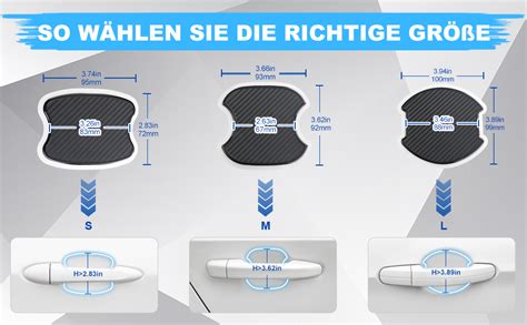 EVPARTY 4 Stück Universelle Auto Türgriff Schutzfolie Schutz des Lacks