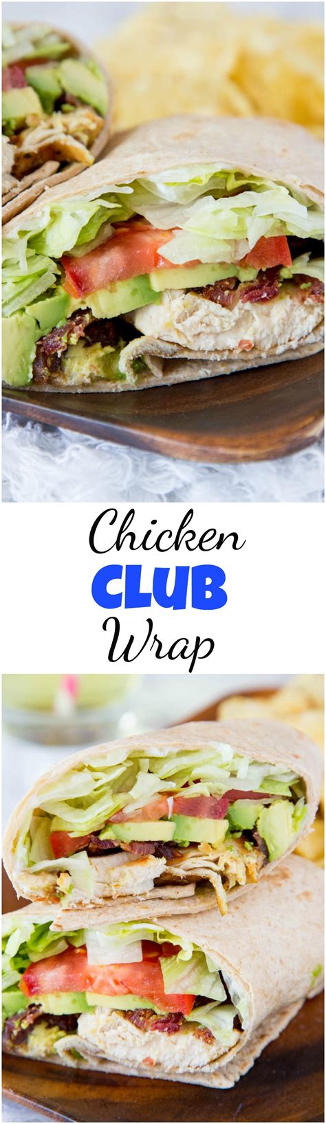 Chicken Club Wrap Recipe Dinners Dishes And Desserts