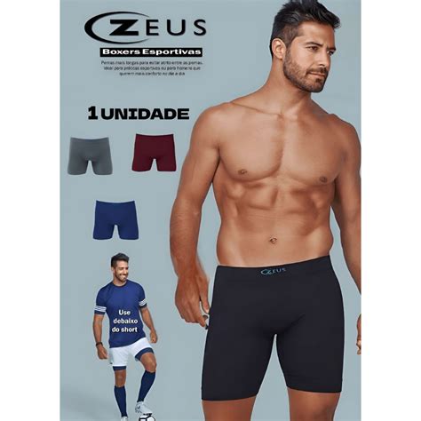 Cueca Boxer Masculina Esportiva Pernas Longas Sem Costura Tecido