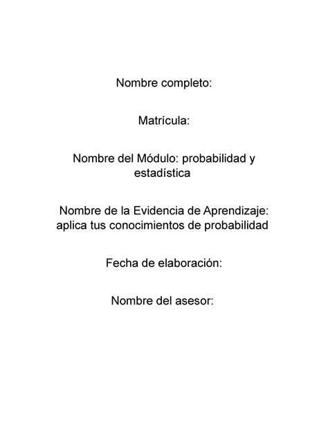 Aplica Tus Conocimientos Nombre Completo Matr Cula Nombre Del