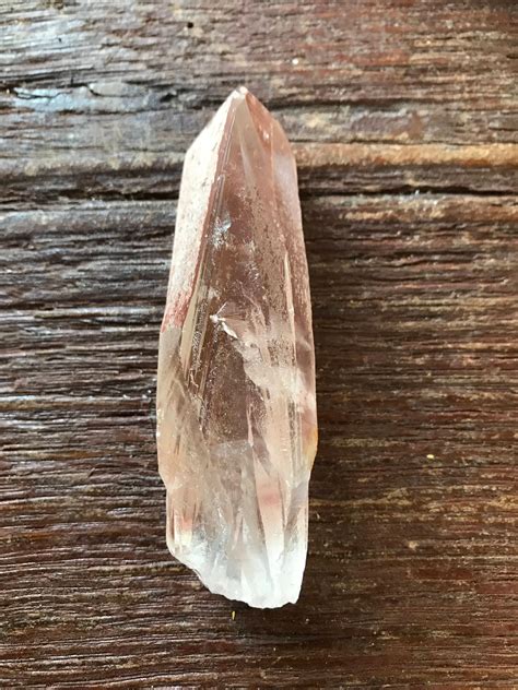 Strawberry Lemurian Seed Quartz Crystal Raw Window Beautiful Keys