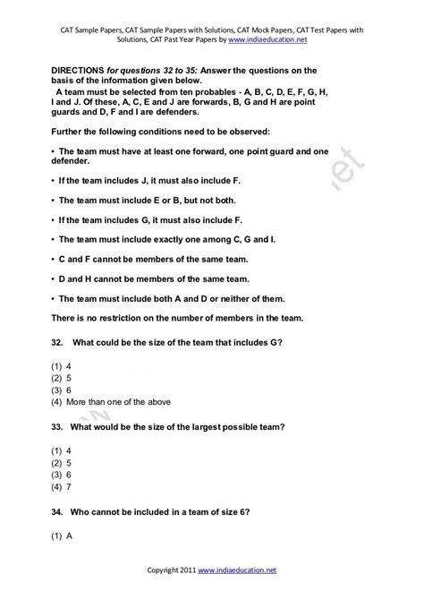 Cat Sample Paper 1