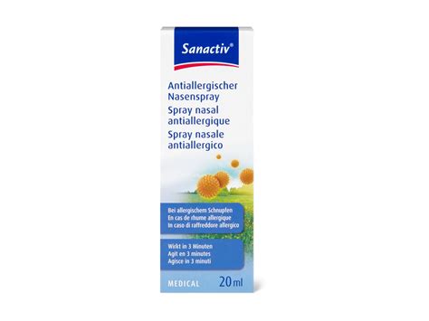 Achat Sanactiv Medical Spray Nasal Antiallergique En Cas De Rhume