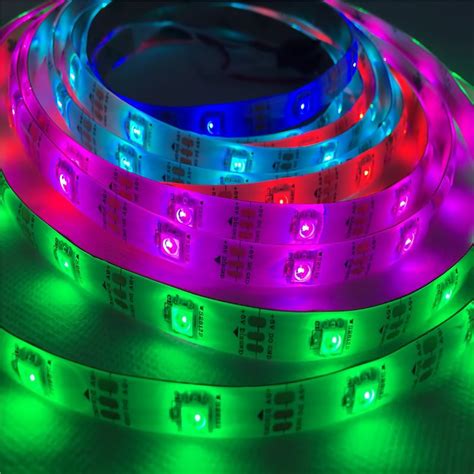 Rgb Led Strip Smd Ws B White With Controls Ip V