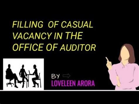 Filling Of Casual Vacancy Of Auditor Companies Act Sec