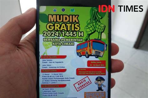 Dishub Cimahi Buka Program Mudik Gratis Simak Syaratnya