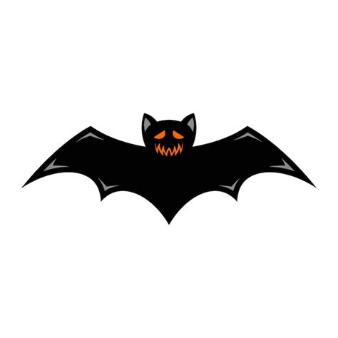 Icône De Vecteur De Chauve souris D halloween Noire Effrayante