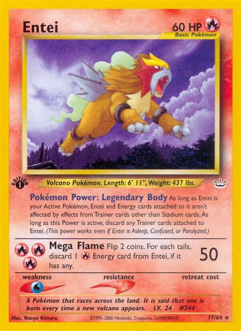 Entei 1st Edition 17 Prices Pokemon Neo Revelation Pokemon Cards