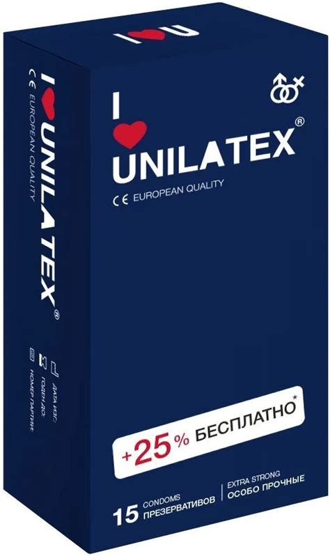 Unilatex Extra Strong 15 шт, особо прочные презервативы - купить в ...