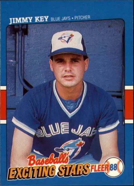 CARTE DE BASEBALL 1988 Fleer Exciting Stars Toronto Blue Jays 24 Jimmy