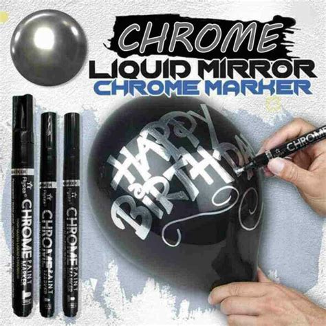 Metallic Liquid Chrome Gold Mirror Finish Paint Pen Waterproof Etsy Uk