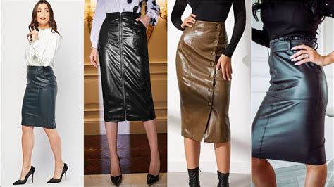 Impressive And Stylish Leather Skirts Outfits Leatherfashion YouTube