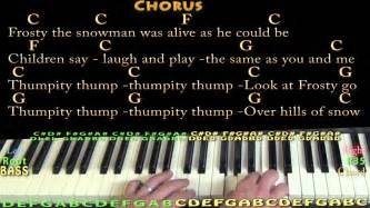 Frosty The Snowman Christmas Piano Cover Lesson In C With Chords