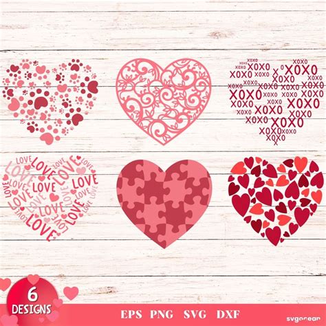 Valentine’s Day Hearts Svg Bundle vector for instant download - Svg ...