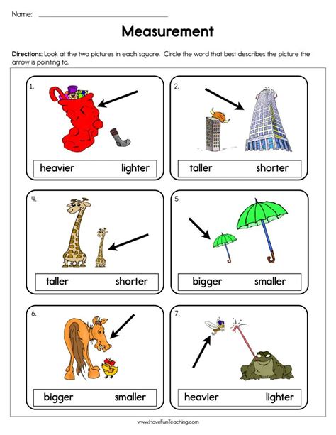 Measurement Worksheet By Teach Simple