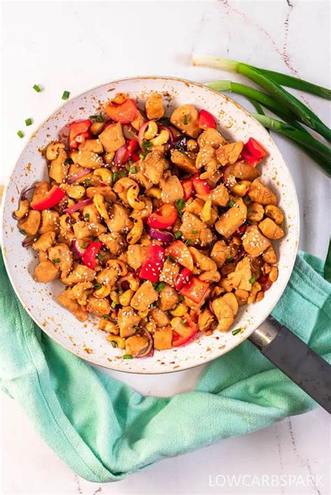 Cashew Chicken Stir Fry Recipe 20 Minutes Low Carb Spark