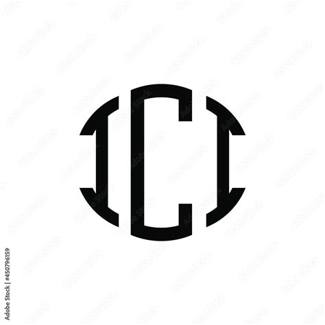 ICI letter logo design. ICI modern letter logo with black background ...