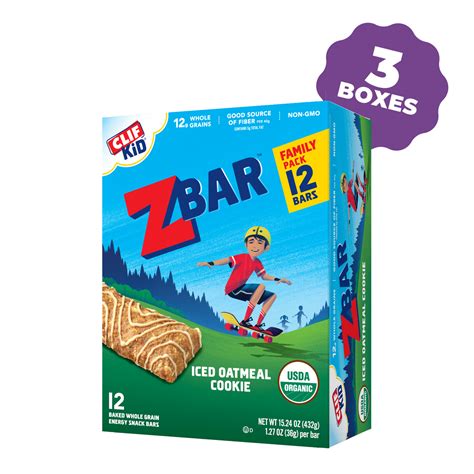 Clif Kid Zbar® Iced Oatmeal Cookie 36 Bars Clif Bar