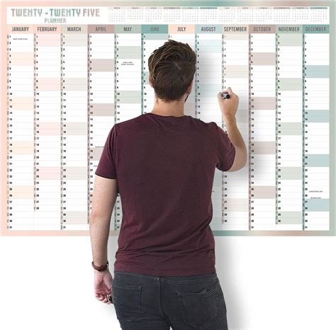 A1 Wall Planner 2025 Wall Calendar Large Jan To Dec Yearly Planner Full