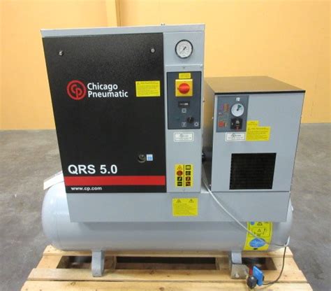 Used Rotary Screw Air Compressor Chicago Pneumatics Qrs 50