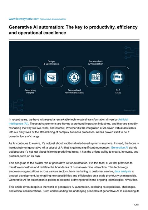 PPT Leewayhertz Generative AI Automation The Key To Productivity