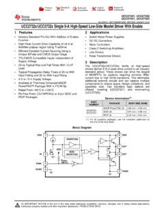 Ucc X Ucc X Single A High Speed Low Side Mosfet Ucc X