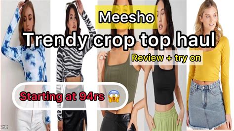 Meesho Trendy Top Haul Starting At Rs Meesho Cute Crop Top Haul