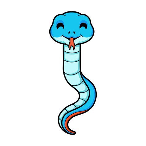 Cute Blue Snake Viper Cartoon 17071819 Vector Art At Vecteezy