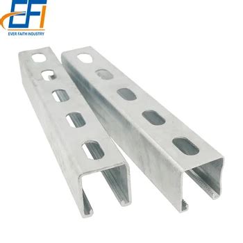 X Mm Hot Dip Galvanized Ss Slotted Steel Unistrut C Channel View