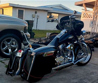 Fat Ass Wide Width Extended Stretched Hard Saddlebag For Harley Touring