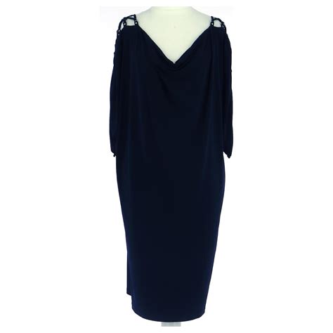 Michael Kors Robe Navy Blue Polyester Ref Joli Closet