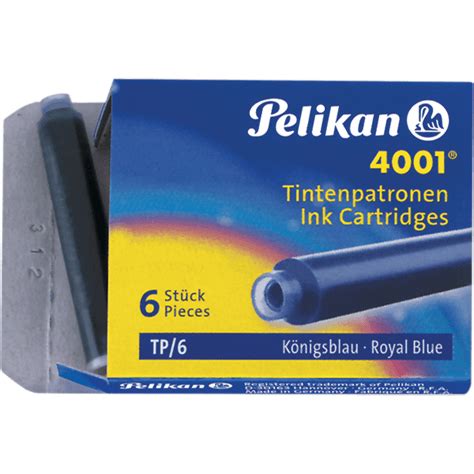 Cartouche Stylo A Encre Pelikan Tp Bleu Royal Bo Te De