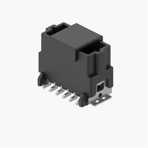 020 6Pin Male Connector Vertical Black SMT Type UJU ELECTRONICS