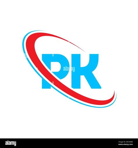 PK P K Letter Logo Design Initial Letter PK Linked Circle Upercase