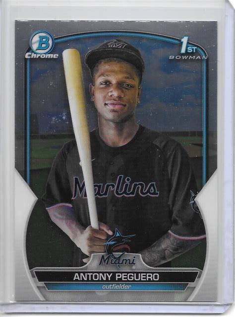 2023 Bowman Chrome Prospects BCP 62 Antony Peguero Miami Marlins A2