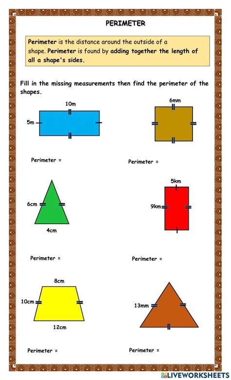 Perimeter With Missing Sides Word Problems Worksheet Teach Starter