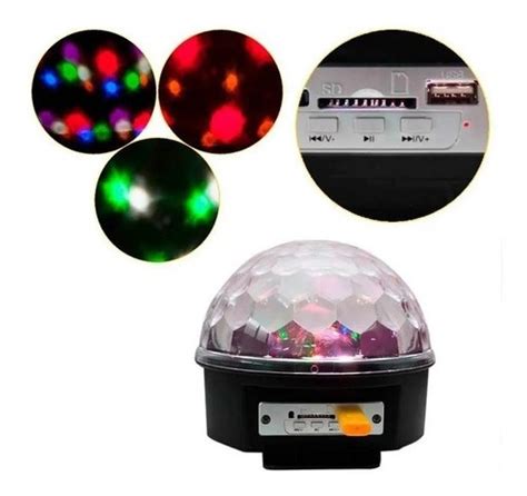 Globo Bola Maluca Led Magic Cristal Rgb Bluetooth Usb Mp