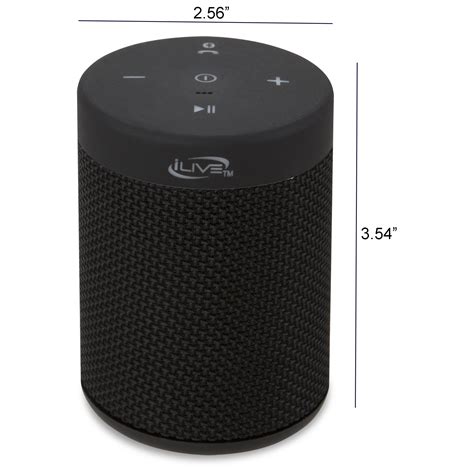 Ilive Isbw108 Waterproof Fabric Wireless Bluetooth Speaker Black