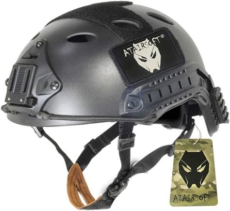 ATAIRSOFT PJ Type Adjustable Tactical Fast Helmet W Side Rails And NVG