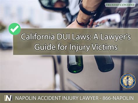 California Dui Laws A Lawyers Guide For Injury Victims Napolin Law