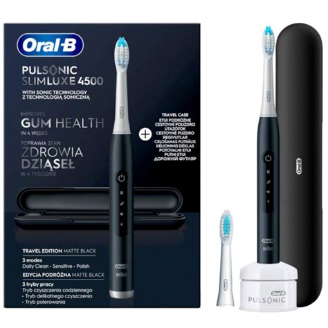 Szczoteczka Soniczna Oral B Pulsonic Slim Luxe 4500 Czarna Etui