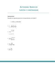 Actividad Calculo Uvm Docx Actividad Ejercicio L Mites Y