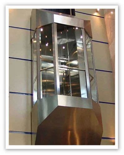 Stainless Steel Hydraulic Capsule Elevator Capacity 4 6 Persons