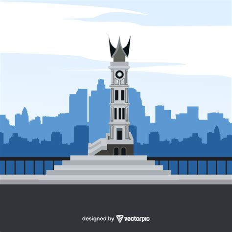 Jam Gadang Design Free Vector