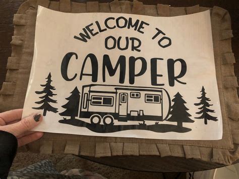 Welcome To Our Camper Decal Large Camper Decals Etsy In Camper