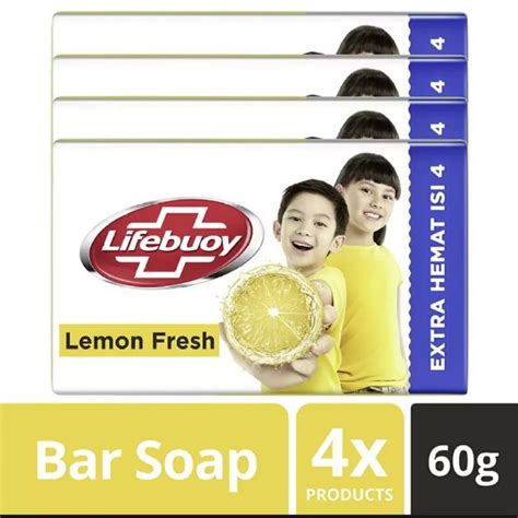 Jual Lifebuoy Sabun Mandi Batang Lemon Fresh 4 X 60 Gr Shopee Indonesia