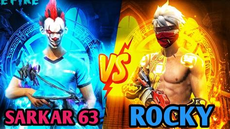 SARKAR VS ROCKY OP 1V1 FREE FIRE CUSTOM MATCH ROCKY CHALLENGE