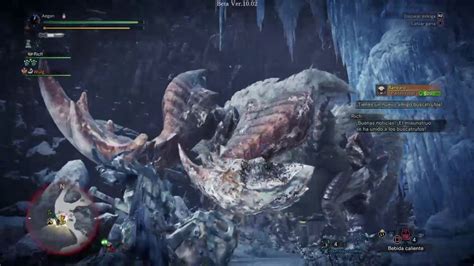 Monster Hunter World Iceborne Beta Hunting A Banbaro Youtube